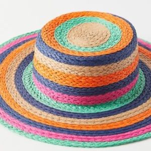 Rainbow straw hat